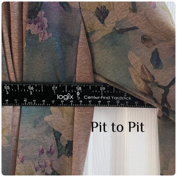Soft Surroundings Tea Garden Toppers Contrast Panels Waterfall Duster Size Small - Picture 6 of 11
